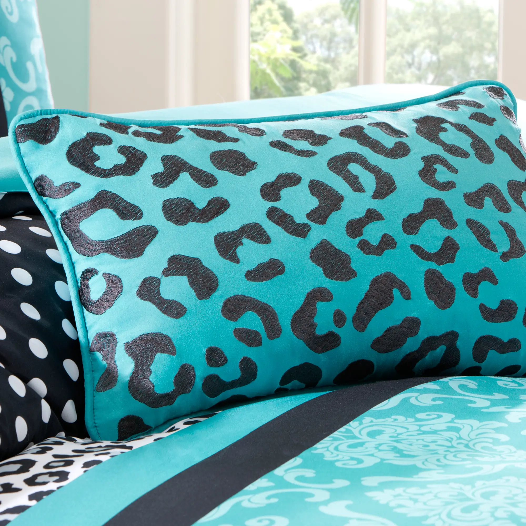 Chloe Teal Twin-Twin XL 3 Piece Bedding Collection-4