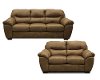 Brown 2 Piece Living Room Set with Sofa Bed - Grant