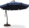 Navy Blue Patio Cantilever Umbrella with Base