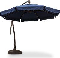 Navy Blue Patio Cantilever Umbrella with Base
