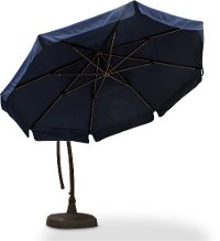 Navy Blue Patio Cantilever Umbrella with Base-2