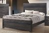 Modern Charcoal Gray Queen Bed - Alix