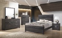 Modern Charcoal Gray 6 Piece Queen Bedroom Set - Alix