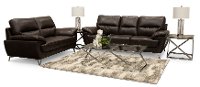 Contemporary Chocolate Brown 7 Piece Living Room Set - Galactica