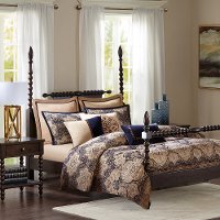 Wellington Blue King 9 Piece Bedding Collection