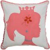 Clearance Pink and White Silhouette Printed Throw Pillow