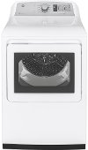 GTD75GCSLWS GE 7.4 cu. ft. capacity aluminized alloy drum gas dryer with HE Sensor Dry - White