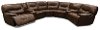 Brown Leather-Match Power Reclining Sectional Sofa - Max-2