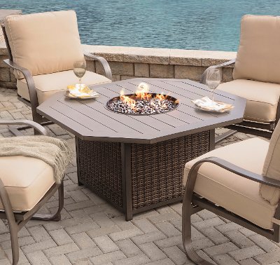 47 Inch Outdoor Patio Fire Pit Table - Davenport