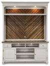 White 2 Piece Classic Entertainment Center - Camden