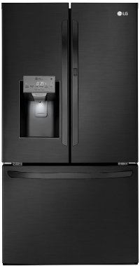 LFXS28566M LG 27.7 cu. ft. French Door-in-Door Smart Refrigerator - 36 Inch Matte Black Stainless Steel