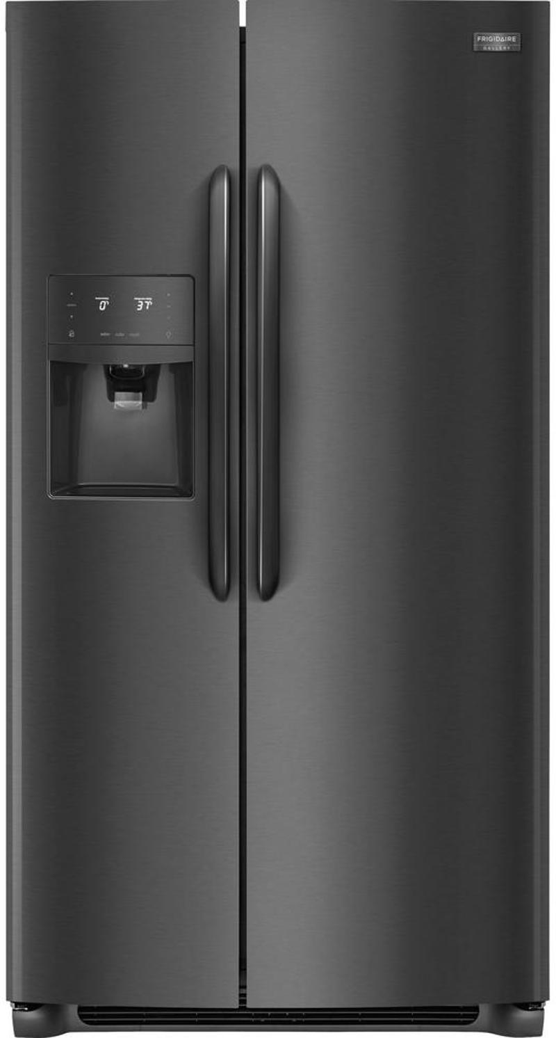 Frigidaire Gallery Side-by-Side Refrigerator - 36 Inch Black Stainless Frigidaire Counter Depth Black Stainless Steel Refrigerator