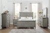 Classic Antique Gray 6 Piece Queen Bedroom Set - Aviana