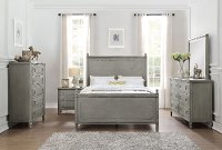 Classic Antique Gray 6 Piece Queen Bedroom Set - Aviana