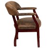 Vintage Brown Microfiber Accent Chair-2