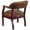 Vintage Brown Microfiber Accent Chair-3