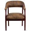 Vintage Brown Microfiber Accent Chair-4