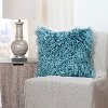 Llama Teal Throw Pillow with Soft Fleece Teal On Reverse Side