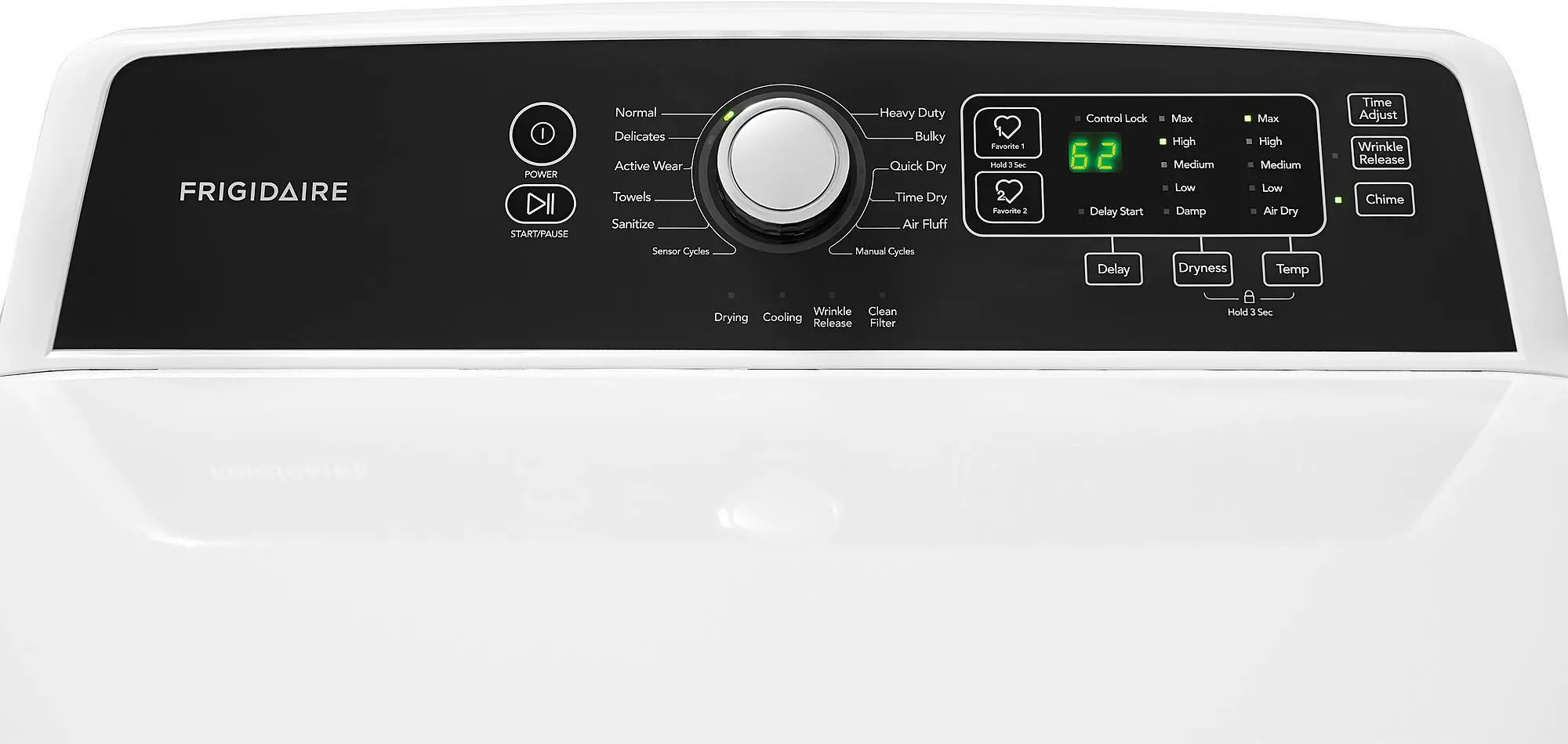 FFRG4120SW Frigidaire Gas Dryer - 6.7 Cu. Ft. White-3