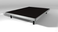 Gray Upholstered Queen Size Platform Foundation - Reflexx