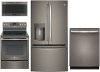 KIT GE 4 Piece Kitchen Appliance Package with Electric Range - Slate
