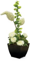 Clearance 29 Inch White Rose Trumpet Peony Arrangement