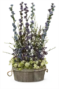 26 Inch Purple and Blue Wild Flower Faux Arrangement