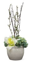 Clearance 22 Inch Blu Hydrangea Pussy Willow Arrangement