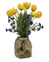 25 Inch Yellow Tulip Arrangement In Jar