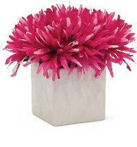 7 Inch Pink Flower Arrangement In White Cube