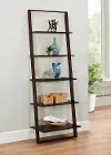 Arlington Cappuccino Brown Wall Ladder Bookcase