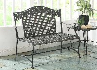 120290 Metal Outdoor Patio Bench - Ivy League