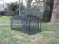 123257 Metal Outdoor Patio Garden Bridge (4 Inch) - Ivy League