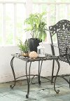 126971 Metal Outdoor Patio End Table - Ivy League