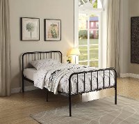 Modern Black Twin Metal Bed