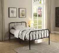 Modern Black Twin Metal Bed