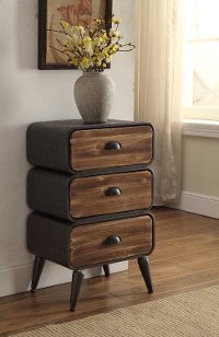 162017 Modern Industrial Metal & Pine 3-Drawer Chest - Urban Loft