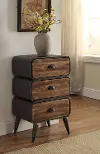Modern Industrial Metal and Pine 3-Drawer Chest - Urban Loft
