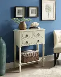 Buttermilk White 3 Drawer Living Room Chest - Simplicity