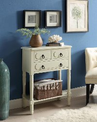 Buttermilk White 3 Drawer Living Room Chest - Simplicity
