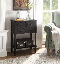 Black 3 Drawer Living Room Chest - Simplicity