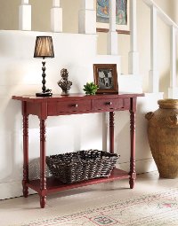 Classic Red Entry Table - Simplicity