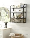 Black Metal Wall Storage Unit with 2 Baskets - Windsor