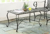 120425 Metal Outdoor Patio Coffee Table - Ivy League