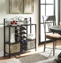603115 Storage Towel/Wine Rack with 2 Baskets - Windsor