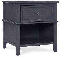 Weathered Gray 1-Drawer Nightstand - Universal-2