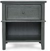 Distressed Slate 1-Drawer Nightstand - Universal