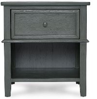 Distressed Slate 1-Drawer Nightstand - Universal