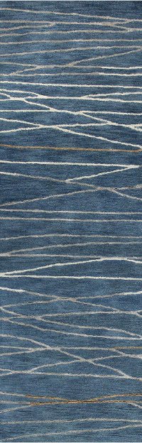 Azure Blue 8 Foot Runner Rug - Greenwich