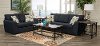Contemporary Dark Blue 5 Piece Living Room Set - Hannah